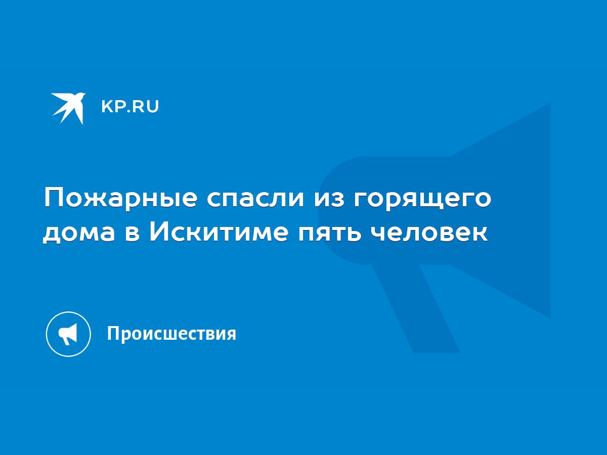 Пожарные спасли из горящего дома в Искитиме пять человек - KP.RU