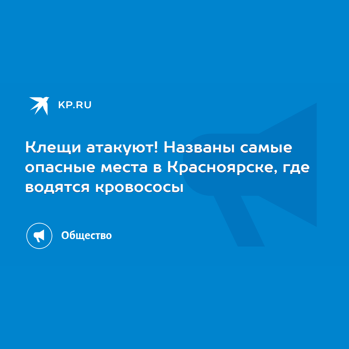 Клещи атакуют! Названы самые опасные места в Красноярске, где водятся  кровососы - KP.RU