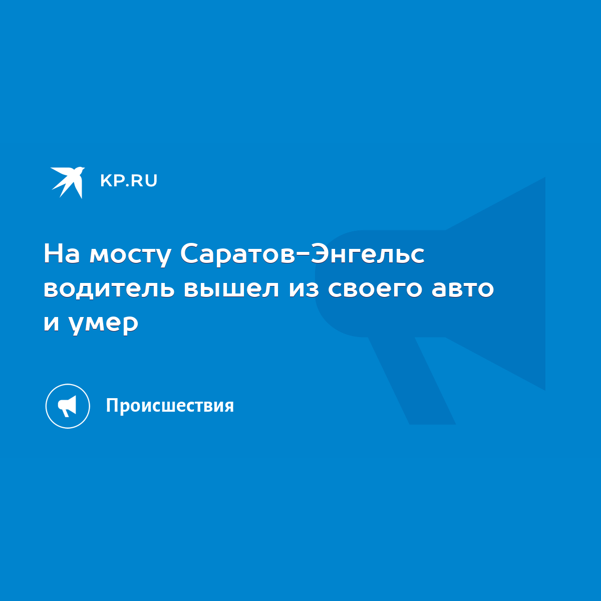 На мосту Саратов-Энгельс водитель вышел из своего авто и умер - KP.RU