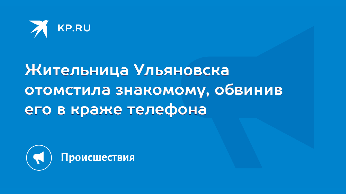 Жительница Ульяновска отомстила знакомому, обвинив его в краже телефона -  KP.RU