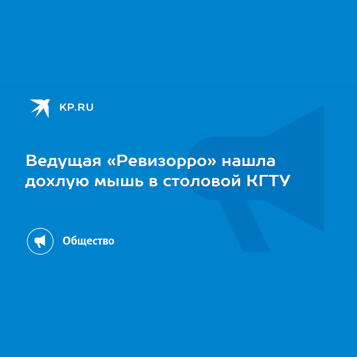 Ведущая «Ревизорро» нашла дохлую мышь в столовой КГТУ - KP.RU