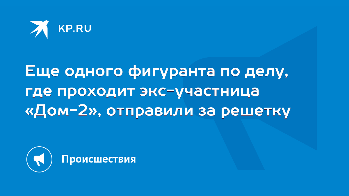 Еще одного фигуранта по делу, где проходит экс-участница «Дом-2», отправили  за решетку - KP.RU