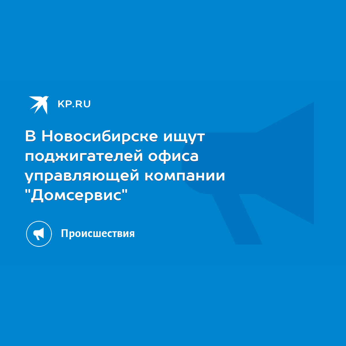 В Новосибирске ищут поджигателей офиса управляющей компании 