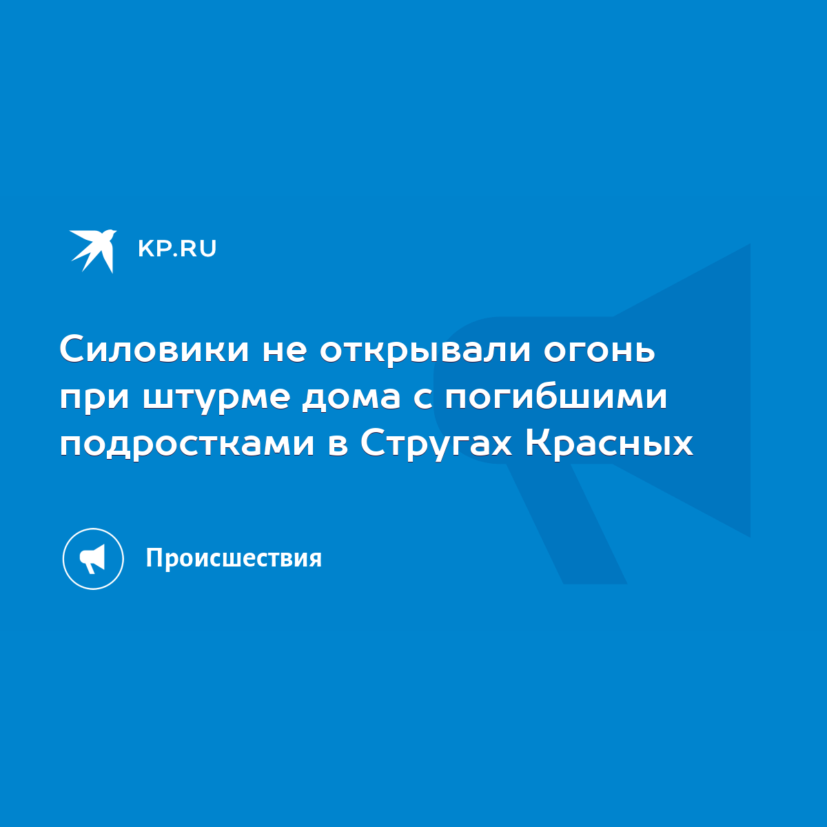 Силовики не открывали огонь при штурме дома с погибшими подростками в  Стругах Красных - KP.RU