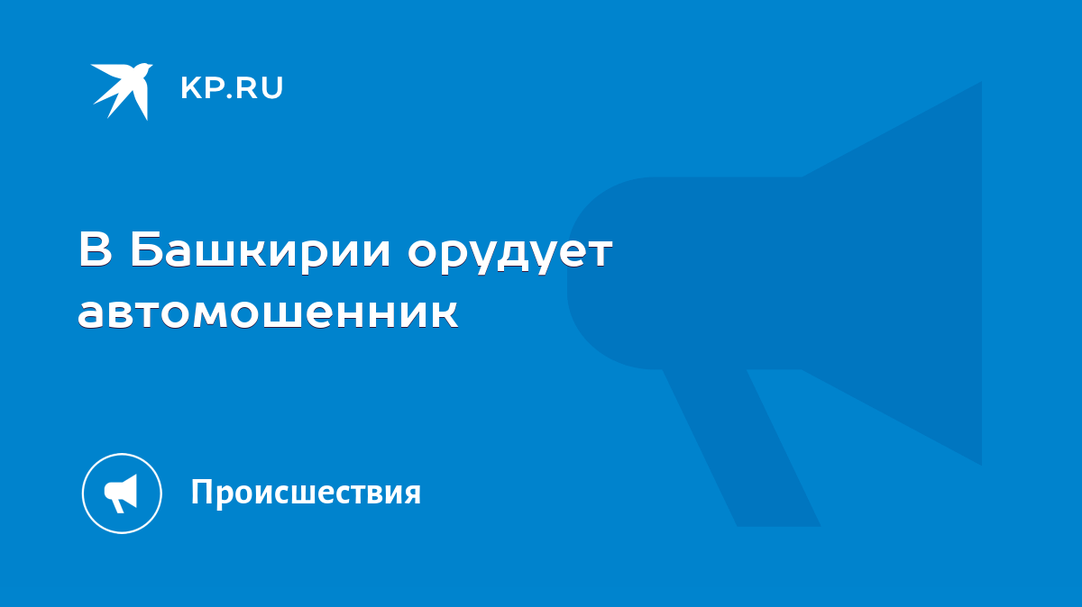 В Башкирии орудует автомошенник - KP.RU