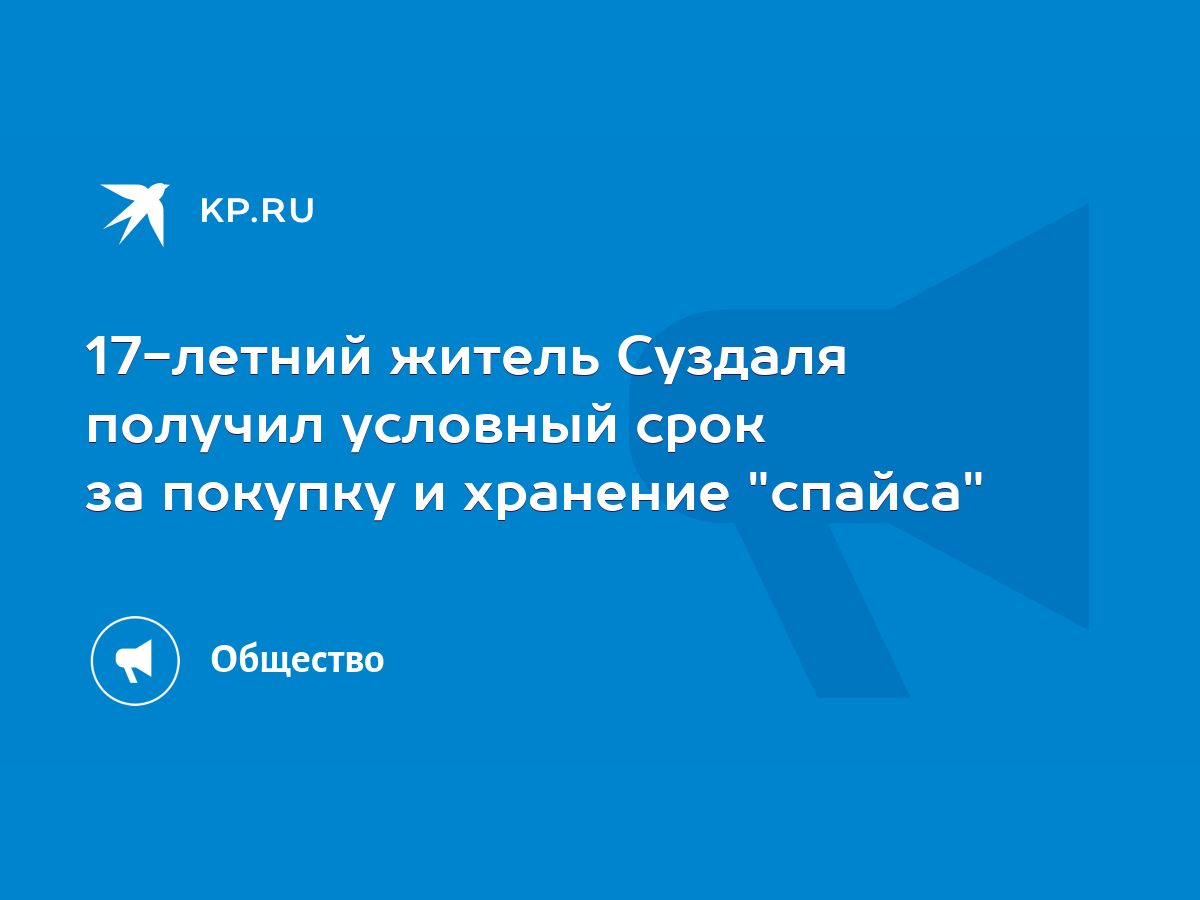 17-летний житель Суздаля получил условный срок за покупку и хранение  