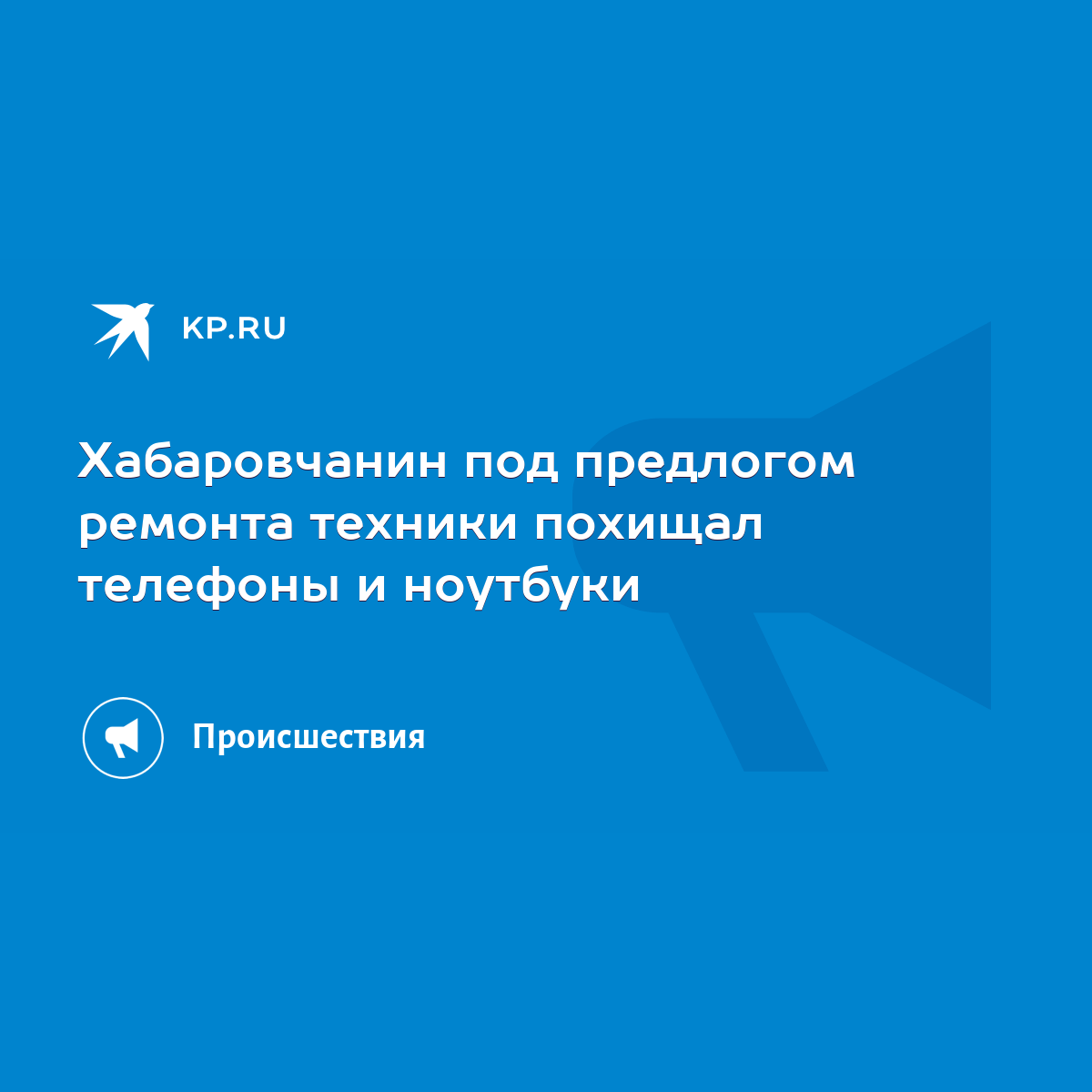 Хабаровчанин под предлогом ремонта техники похищал телефоны и ноутбуки -  KP.RU