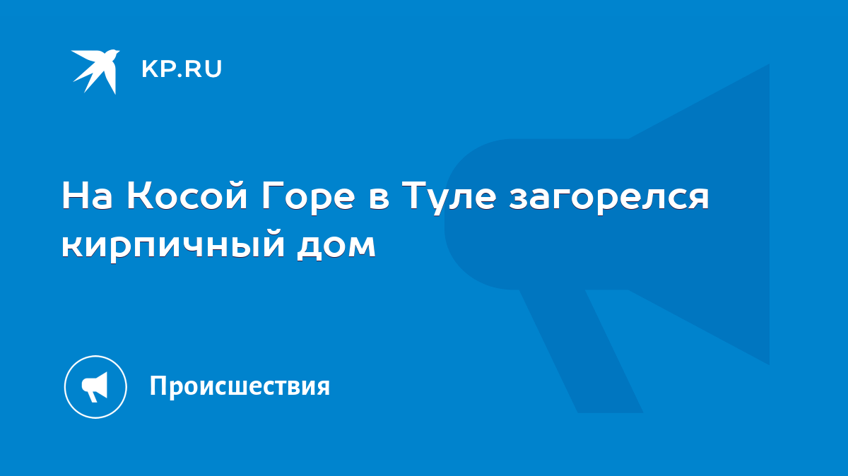 На Косой Горе в Туле загорелся кирпичный дом - KP.RU