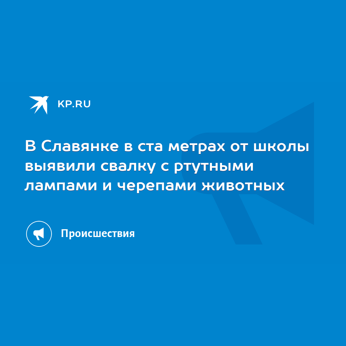 В Славянке в ста метрах от школы выявили свалку с ртутными лампами и  черепами животных - KP.RU