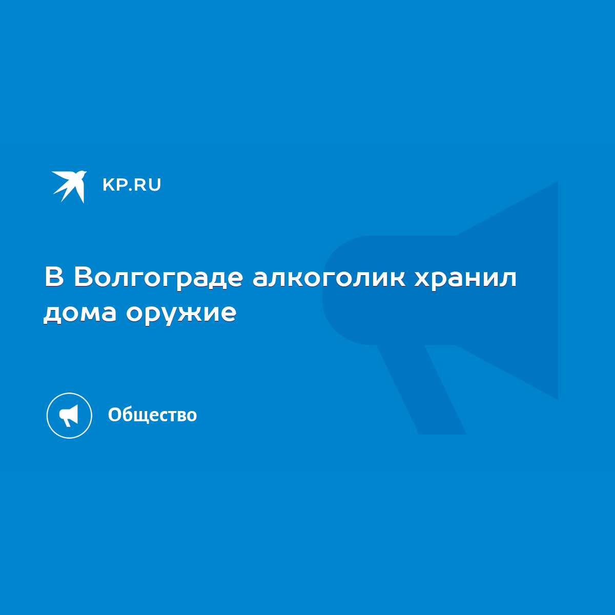 В Волгограде алкоголик хранил дома оружие - KP.RU