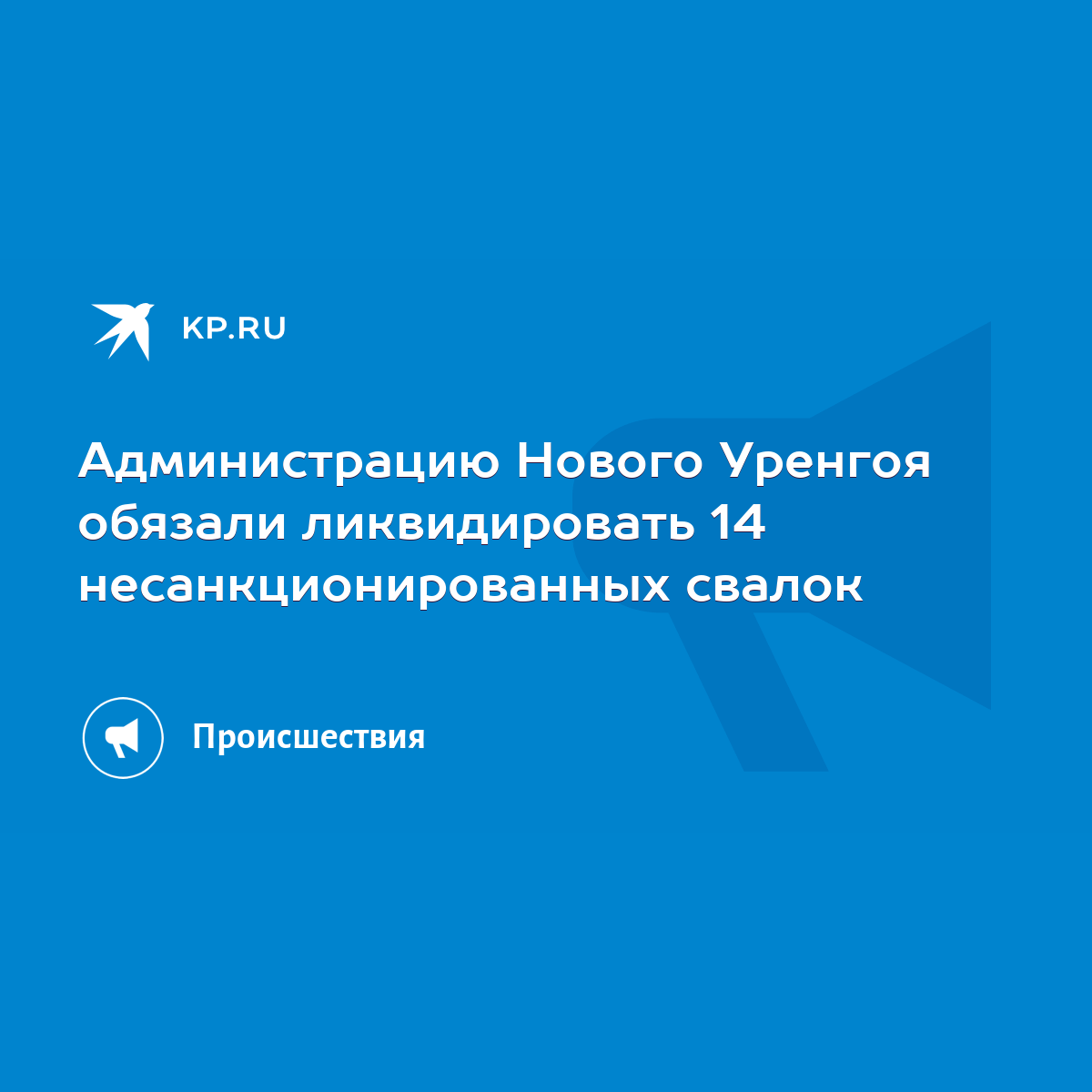 Администрацию Нового Уренгоя обязали ликвидировать 14 несанкционированных  свалок - KP.RU