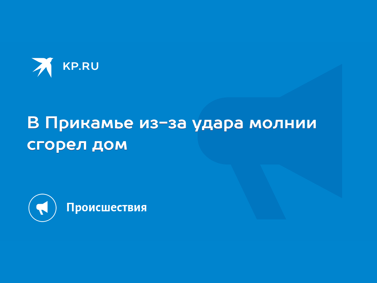 В Прикамье из-за удара молнии сгорел дом - KP.RU