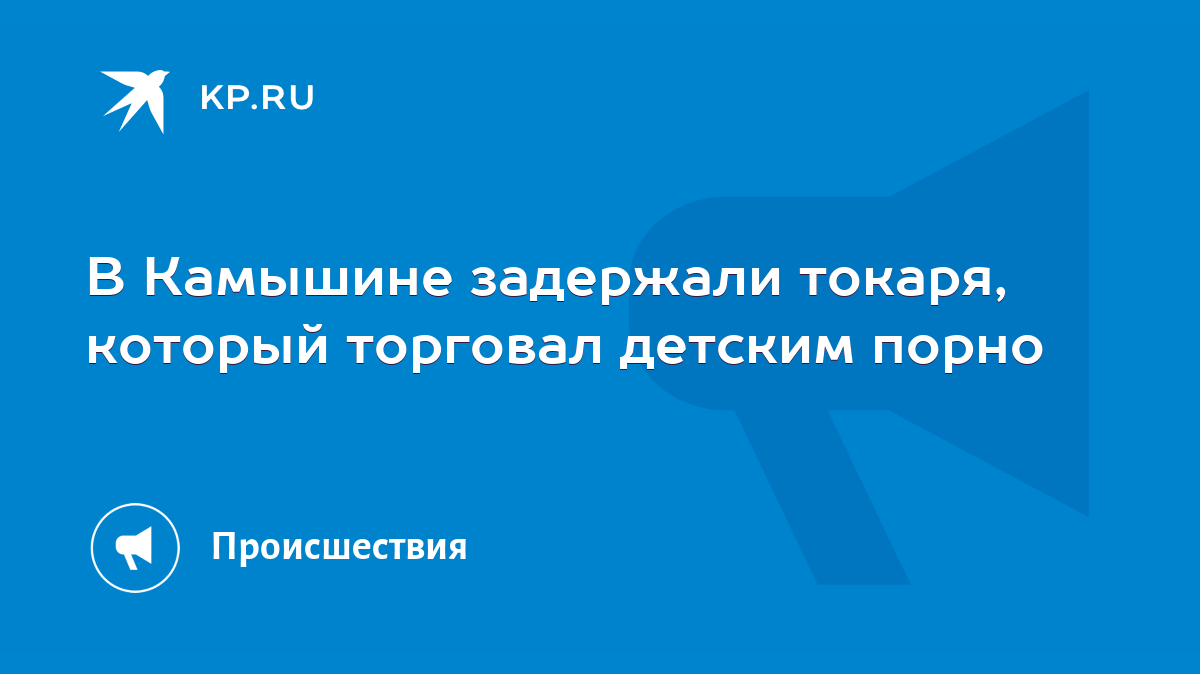 В Камышине задержали токаря, который торговал детским порно - KP.RU