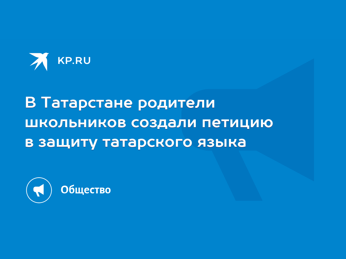 В Татарстане родители школьников создали петицию в защиту татарского языка  - KP.RU