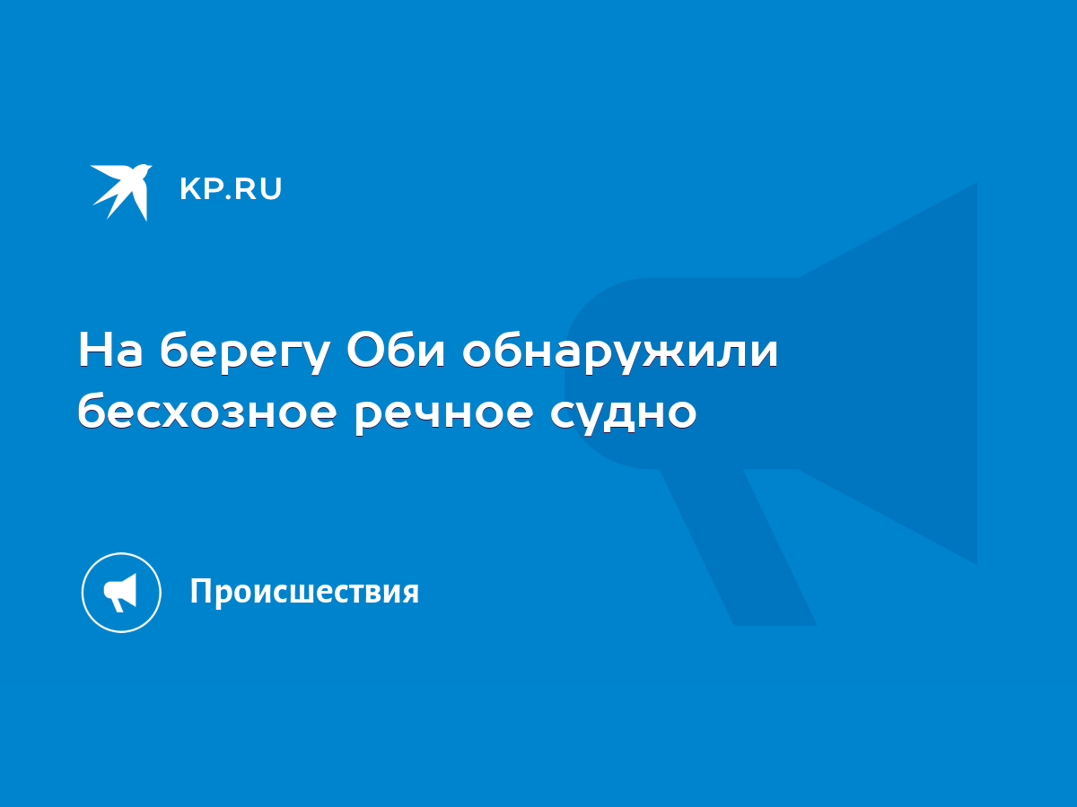 На берегу Оби обнаружили бесхозное речное судно - KP.RU