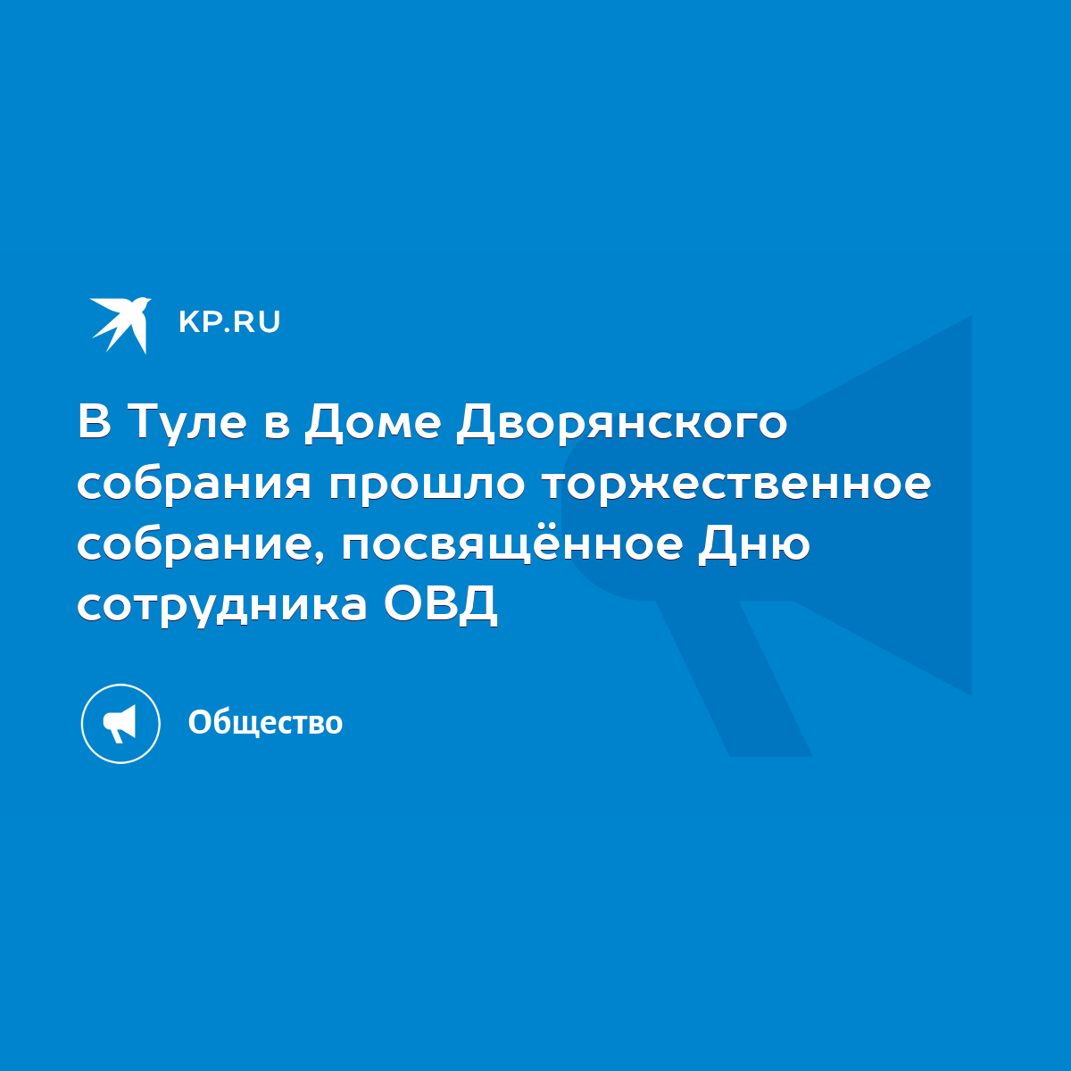 В Туле в Доме Дворянского собрания прошло торжественное собрание,  посвящённое Дню сотрудника ОВД - KP.RU