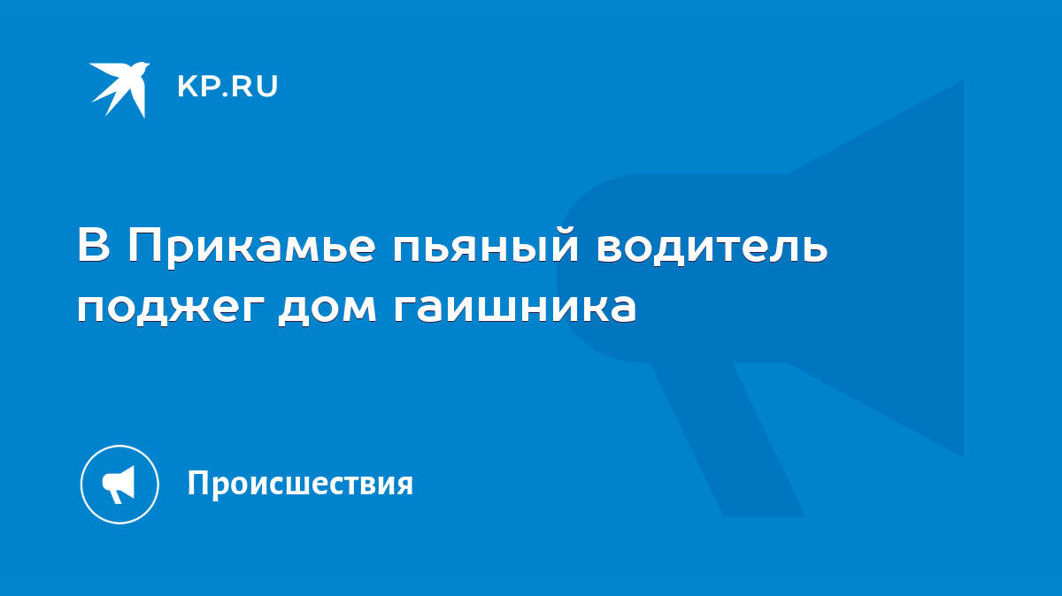 В Прикамье пьяный водитель поджег дом гаишника - KP.RU