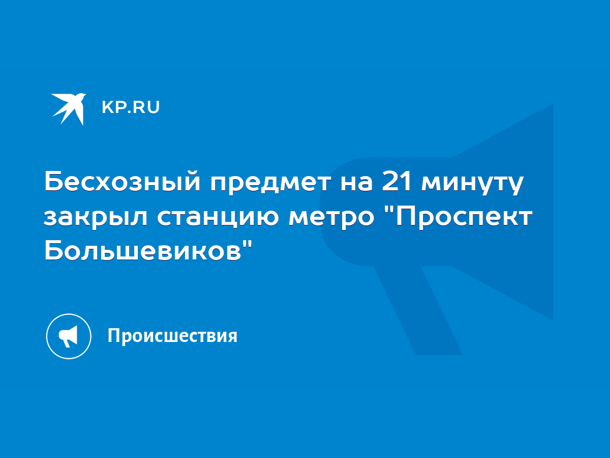 Бесхозный предмет на 21 минуту закрыл станцию метро 