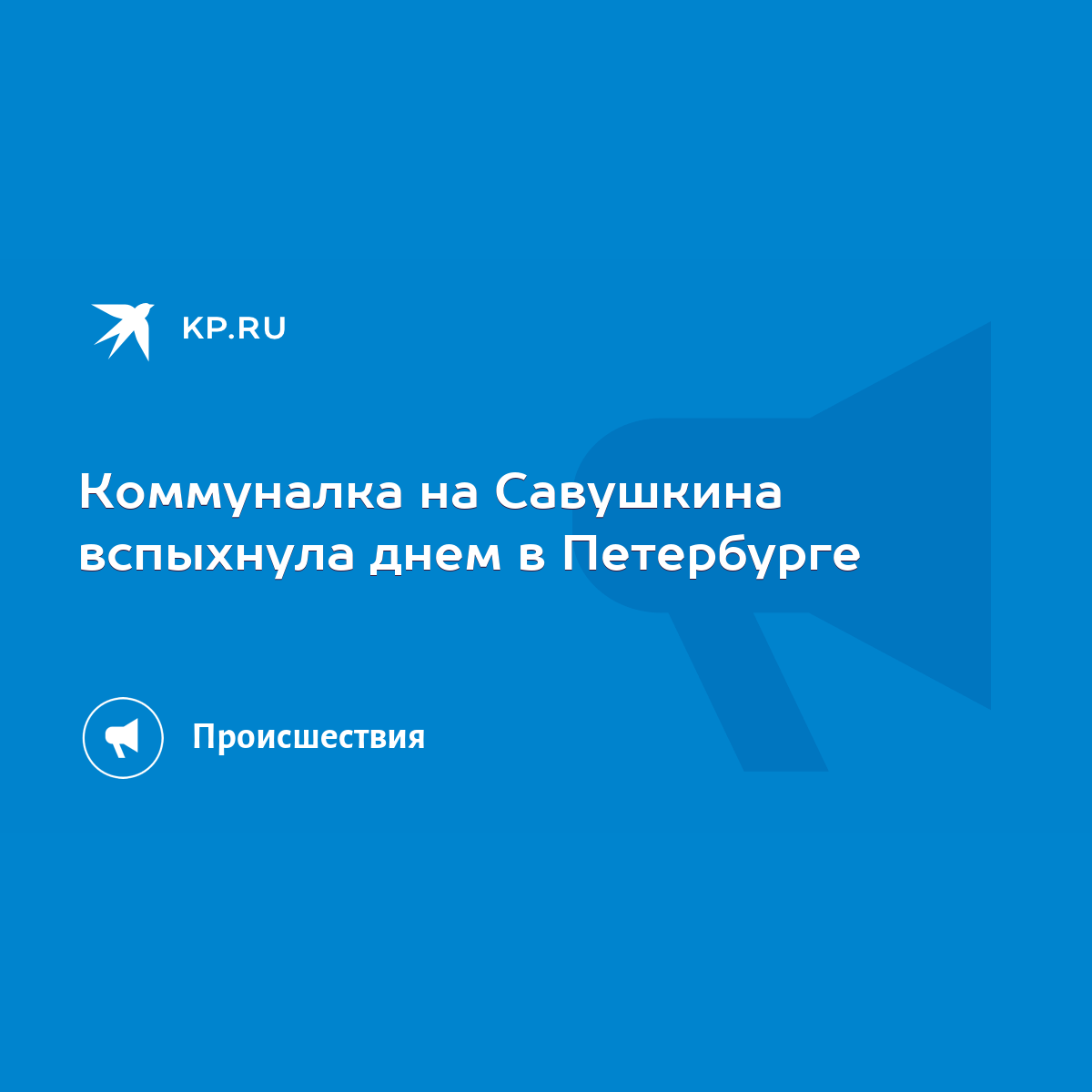 Коммуналка на Савушкина вспыхнула днем в Петербурге - KP.RU