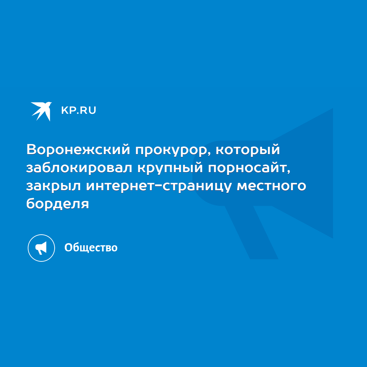 Воронежский прокурор, который заблокировал крупный порносайт, закрыл  интернет-страницу местного борделя - KP.RU