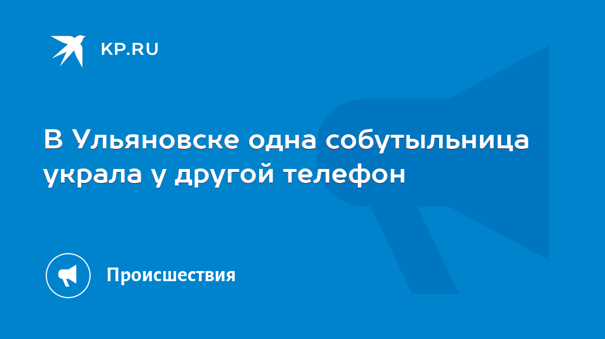 В Ульяновске одна собутыльница украла у другой телефон - KP.RU