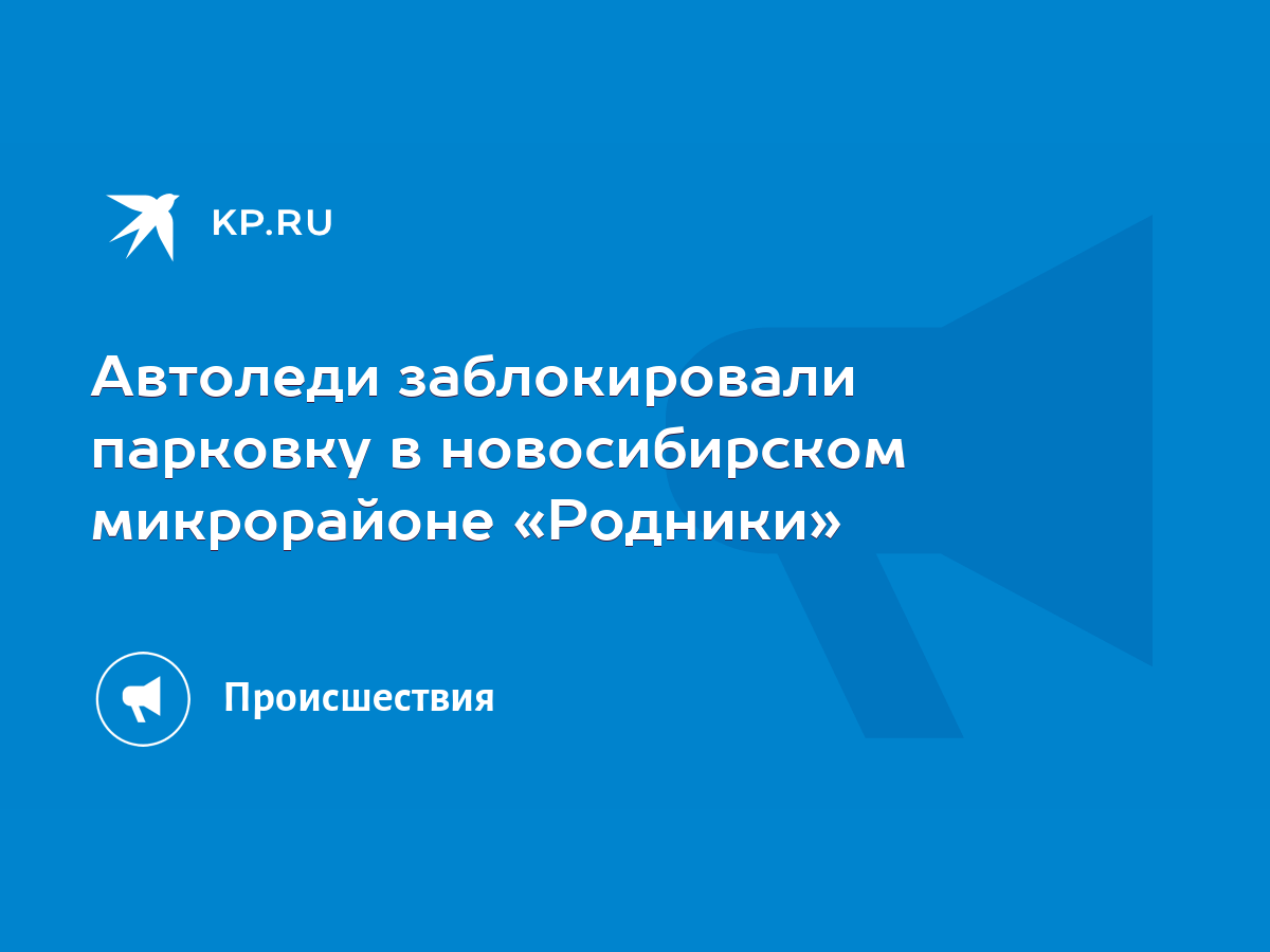 Автоледи заблокировали парковку в новосибирском микрорайоне «Родники» -  KP.RU