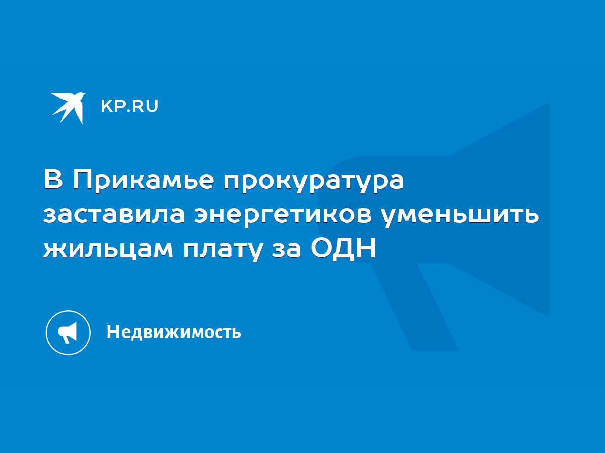 В Прикамье прокуратура заставила энергетиков уменьшить жильцам плату за ОДН  - KP.RU