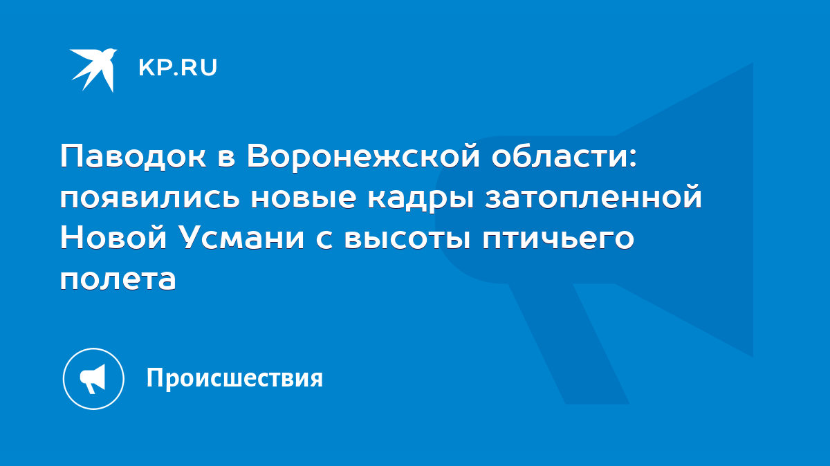 Паводок в Воронежской области: появились новые кадры затопленной Новой  Усмани с высоты птичьего полета - KP.RU