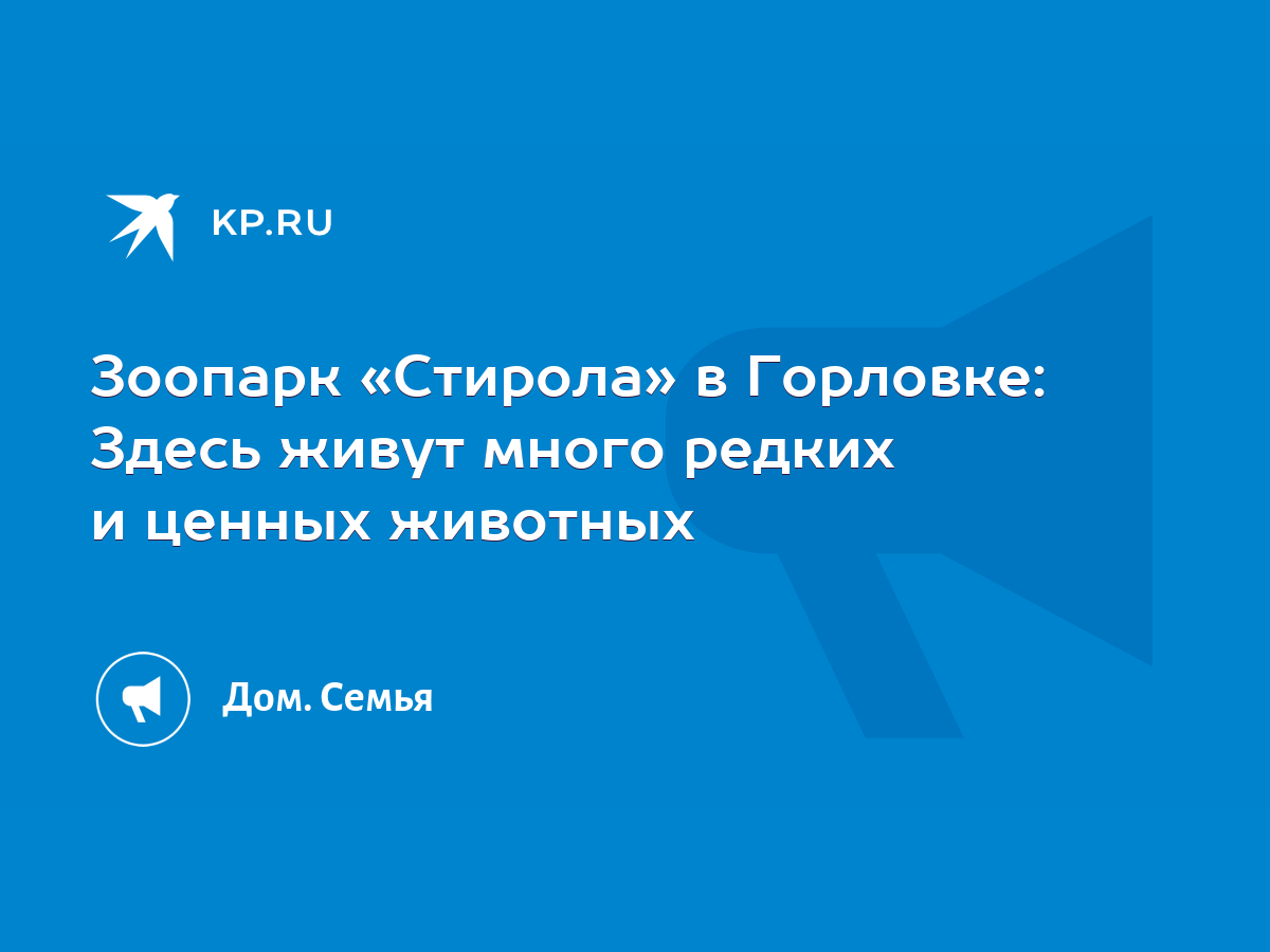 Зоопарк «Стирола» в Горловке: Здесь живут много редких и ценных животных -  KP.RU