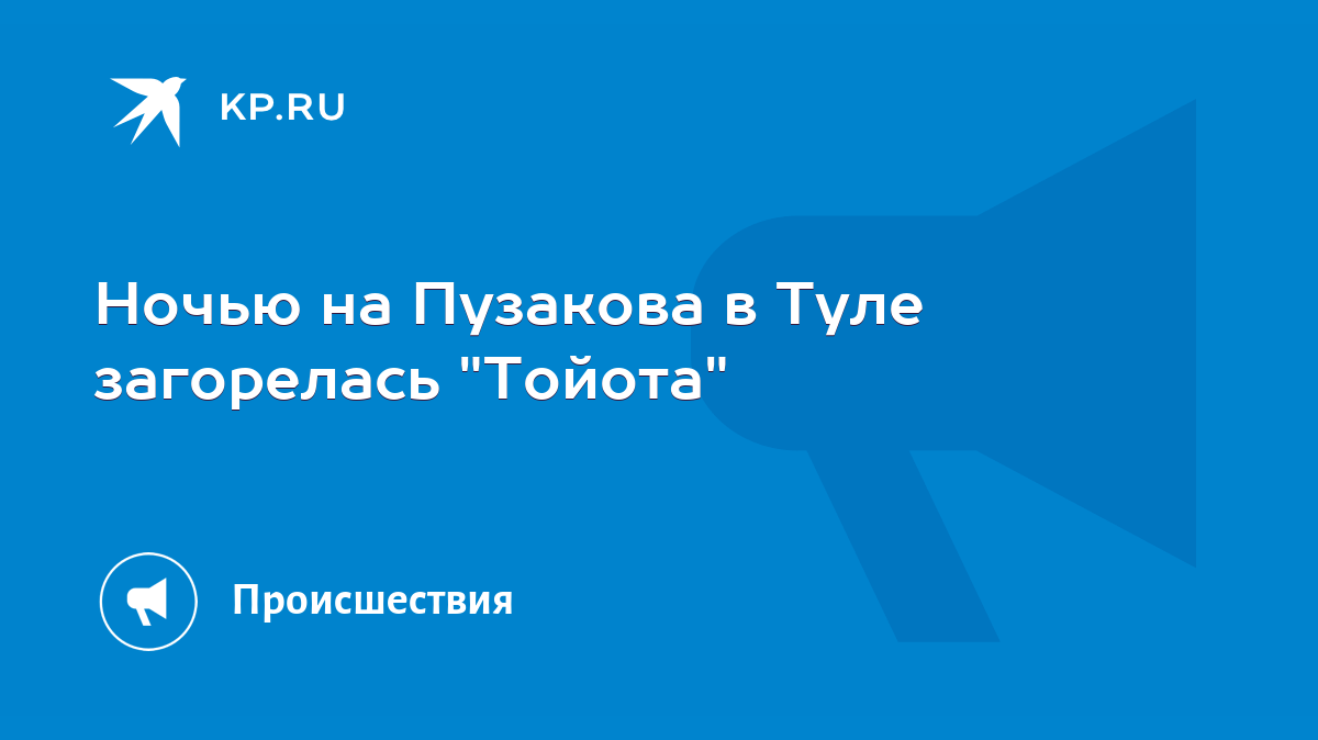 Ночью на Пузакова в Туле загорелась 