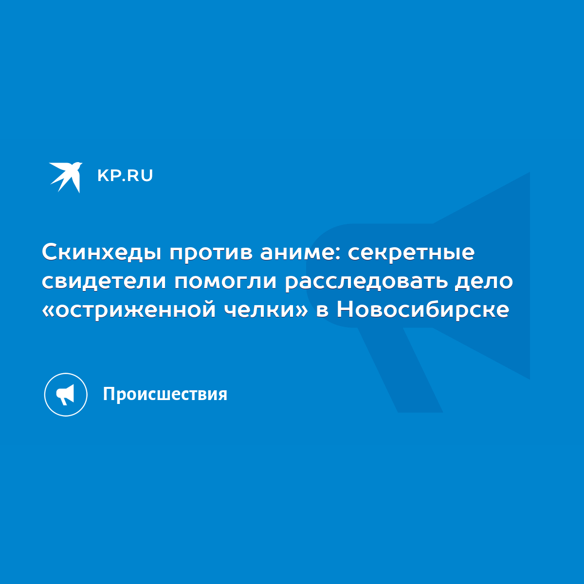 Скинхеды против аниме: секретные свидетели помогли расследовать дело  «остриженной челки» в Новосибирске - KP.RU