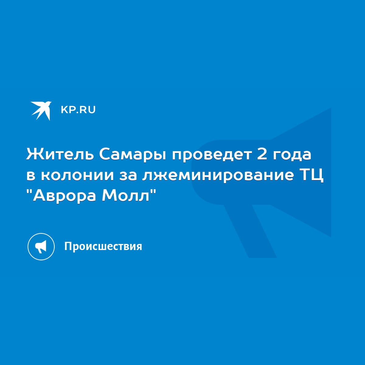 Житель Самары проведет 2 года в колонии за лжеминирование ТЦ 