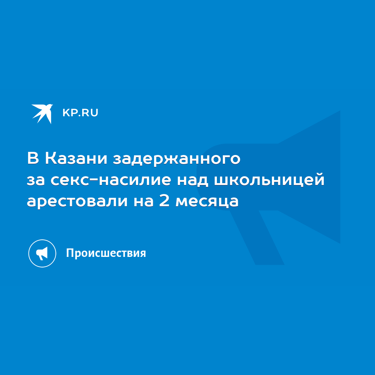 В Казани задержанного за секс-насилие над школьницей арестовали на 2 месяца  - KP.RU