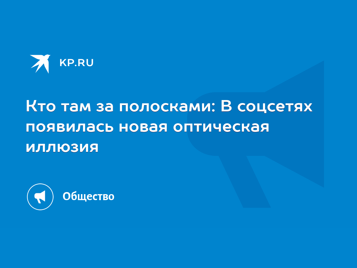 Кто там за полосками: В соцсетях появилась новая оптическая иллюзия - KP.RU