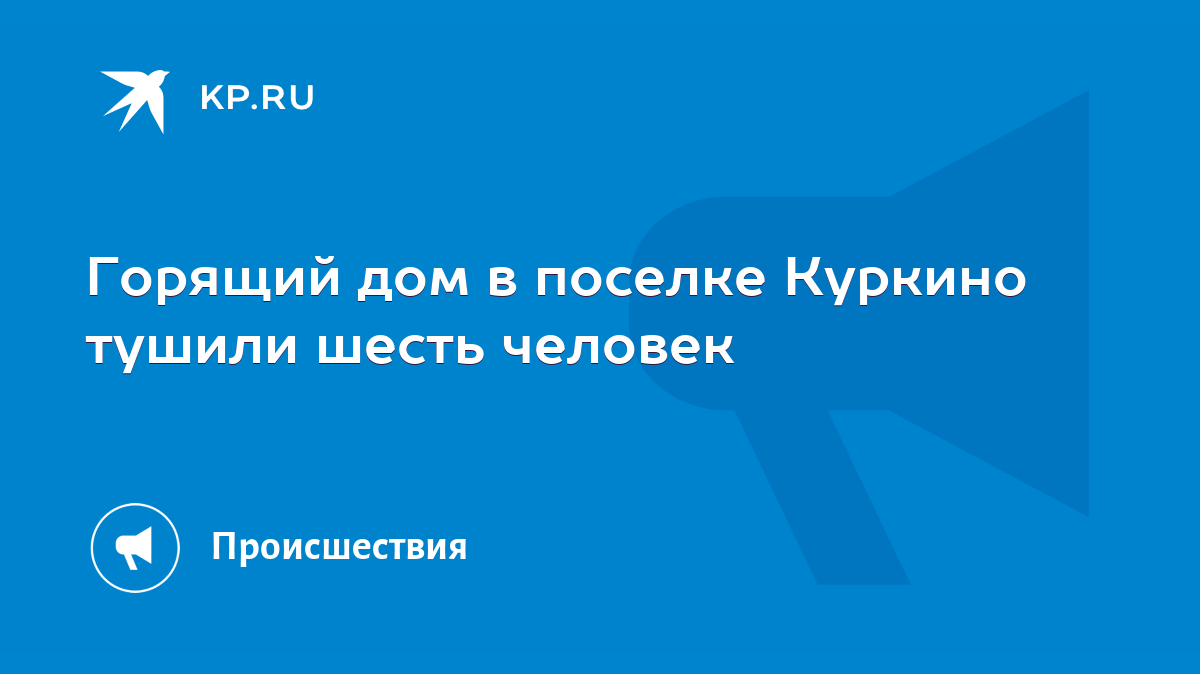 Горящий дом в поселке Куркино тушили шесть человек - KP.RU