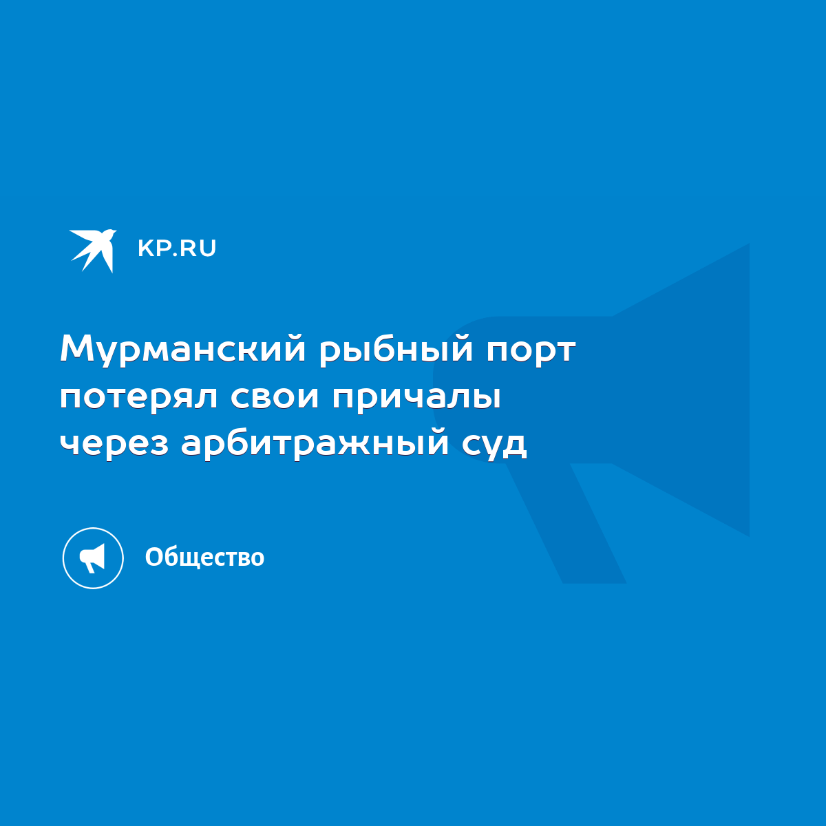 Мурманский рыбный порт потерял свои причалы через арбитражный суд - KP.RU