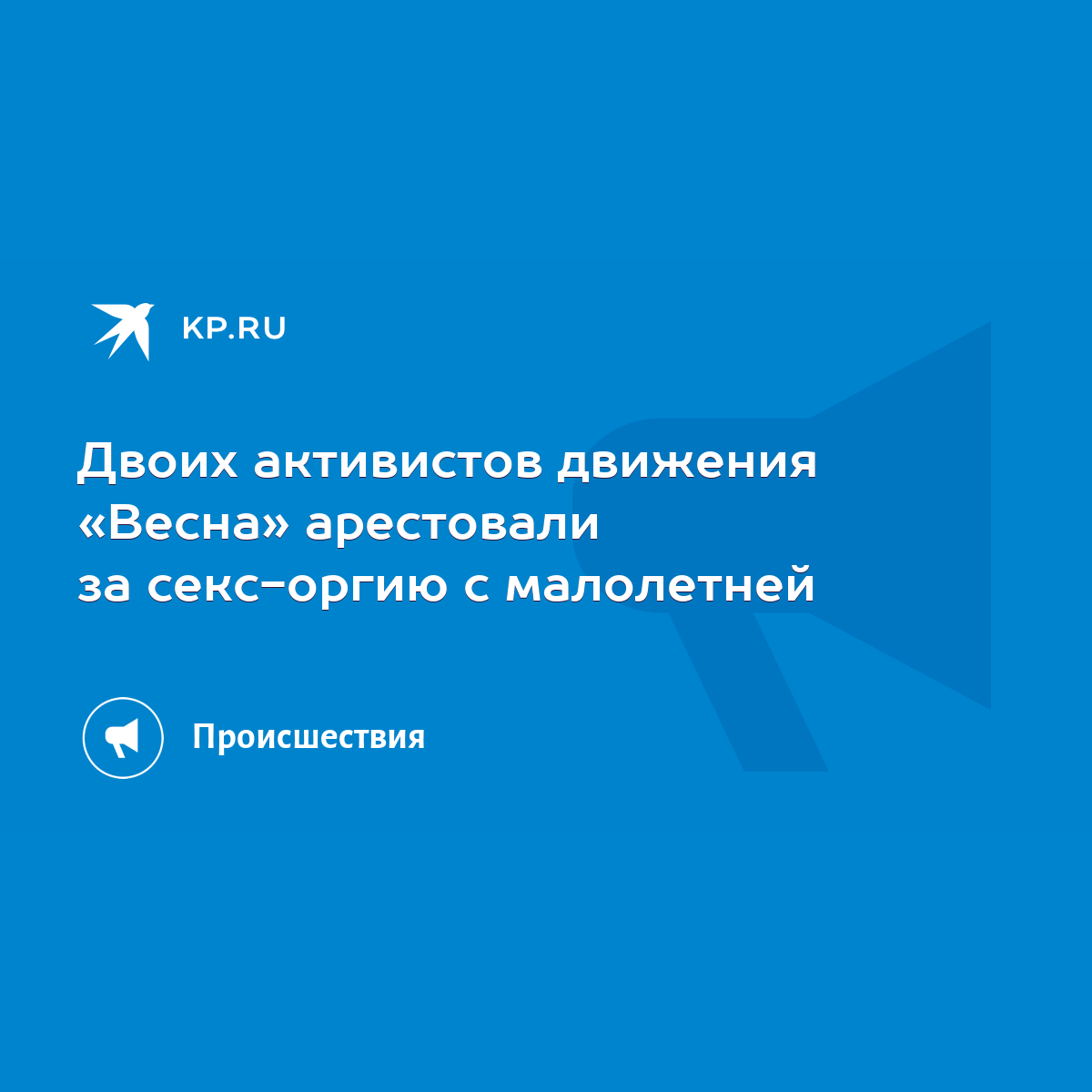 Двоих активистов движения «Весна» арестовали за секс-оргию с малолетней -  KP.RU