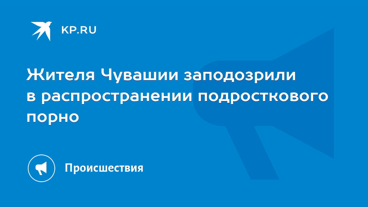 Жителя Чувашии заподозрили в распространении подросткового порно - KP.RU