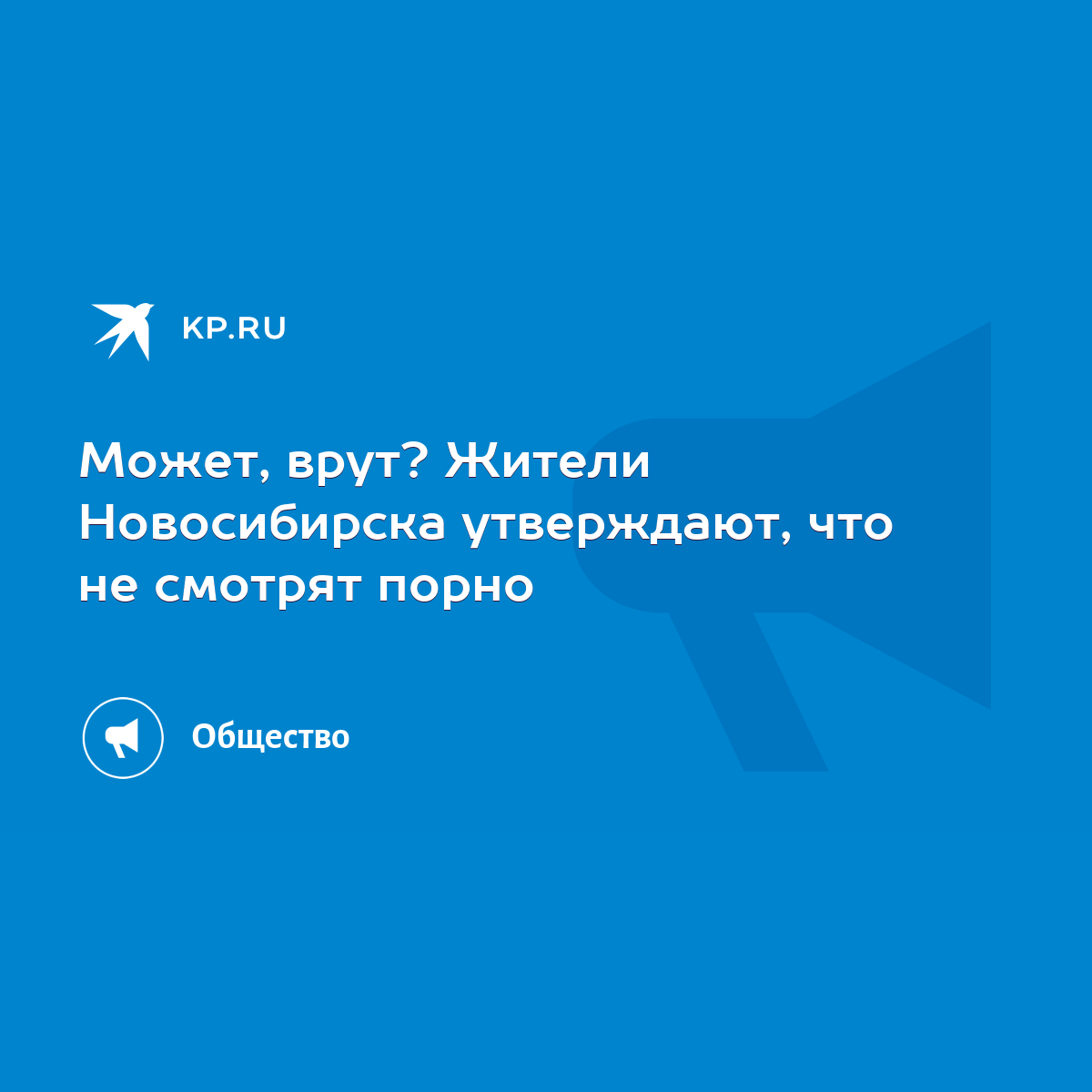 Может, врут? Жители Новосибирска утверждают, что не смотрят порно - KP.RU