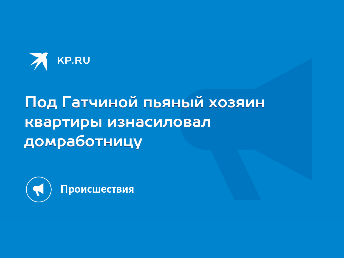 Под Гатчиной пьяный хозяин квартиры изнасиловал домработницу - KP.RU