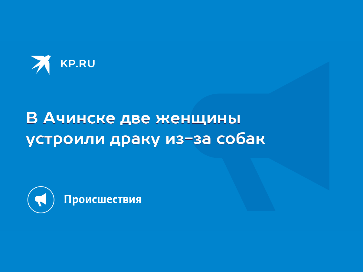 В Ачинске две женщины устроили драку из-за собак - KP.RU