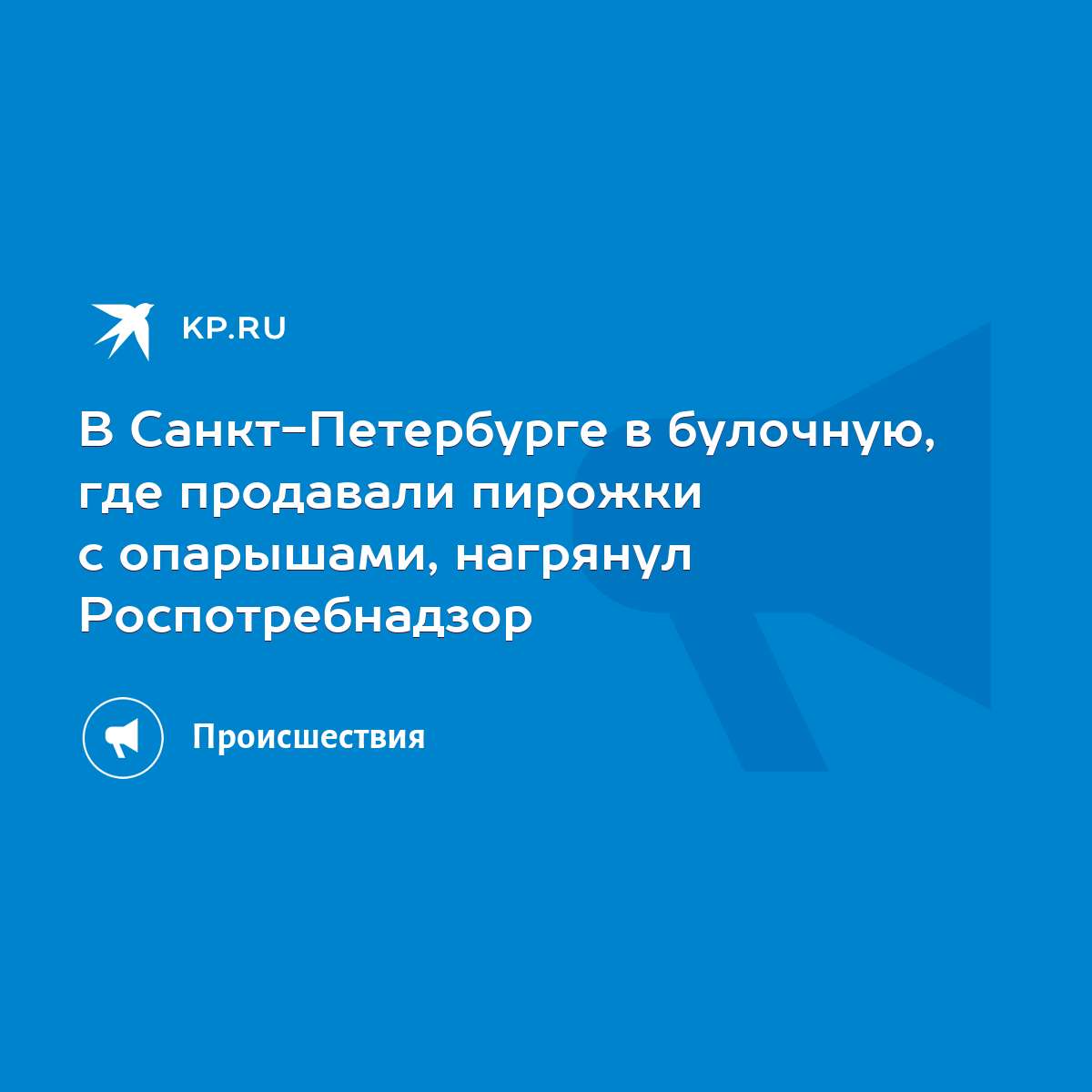 В Санкт-Петербурге в булочную, где продавали пирожки с опарышами, нагрянул  Роспотребнадзор - KP.RU