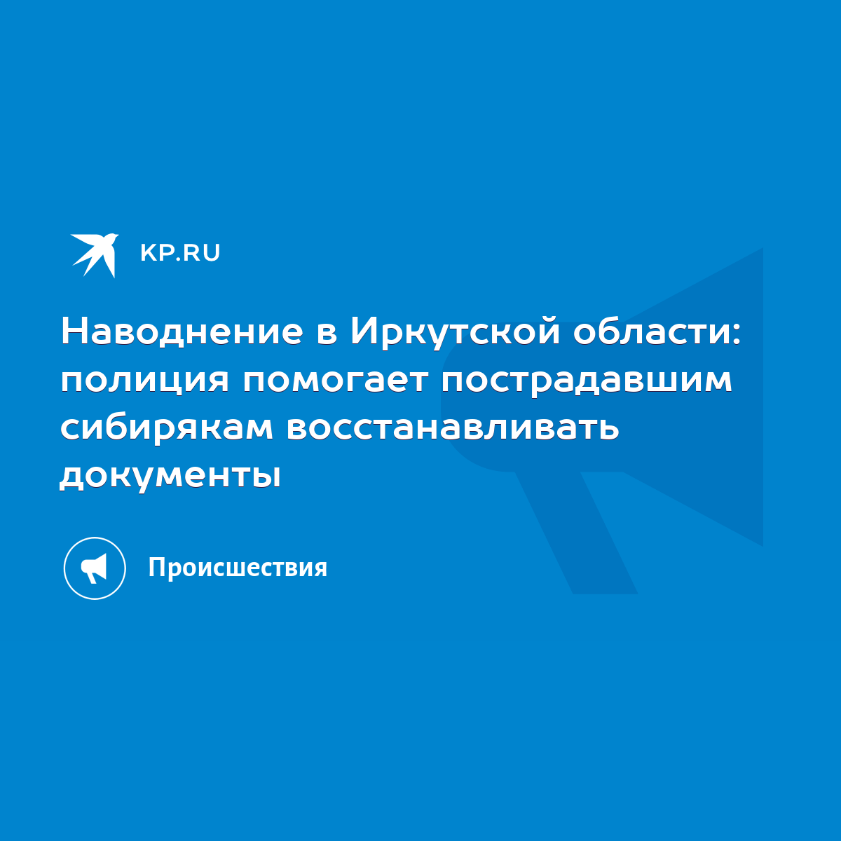 Наводнение в Иркутской области: полиция помогает пострадавшим сибирякам  восстанавливать документы - KP.RU