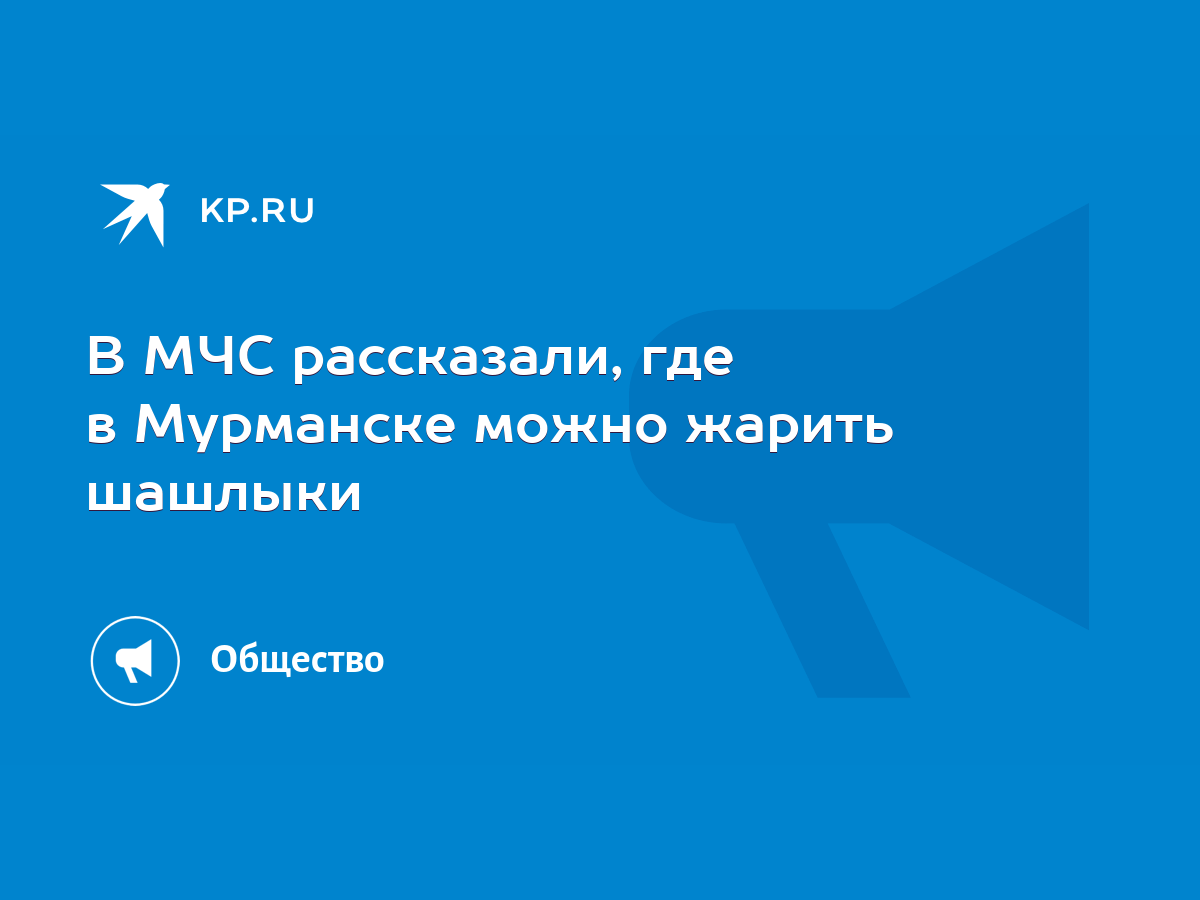 В МЧС рассказали, где в Мурманске можно жарить шашлыки - KP.RU