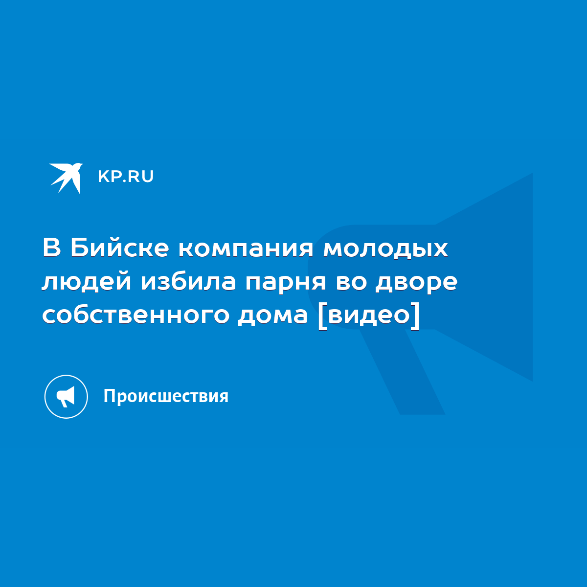 В Бийске компания молодых людей избила парня во дворе собственного дома  [видео] - KP.RU