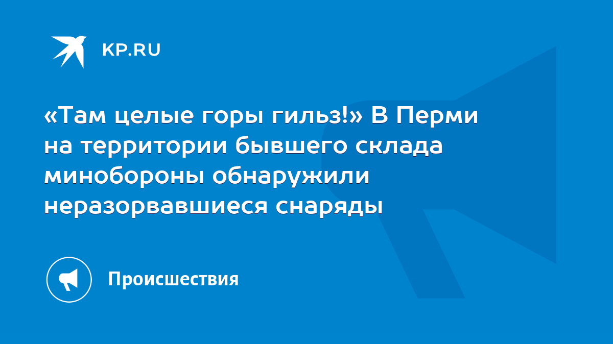 Там целые горы гильз!» В Перми на территории бывшего склада минобороны  обнаружили неразорвавшиеся снаряды - KP.RU