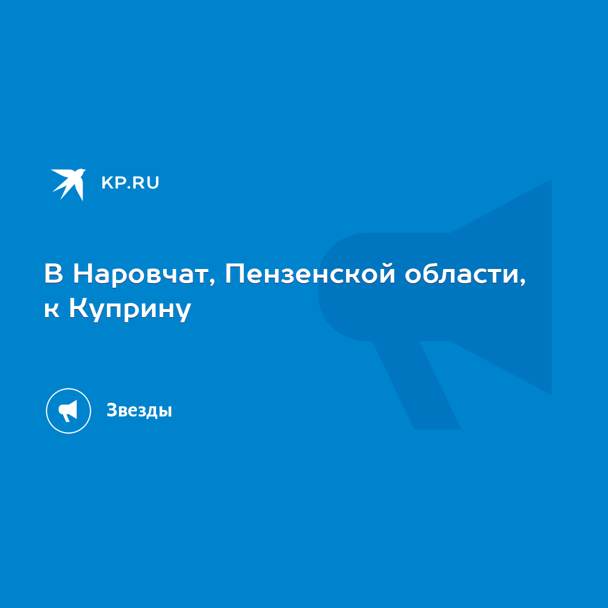 В Наровчат, Пензенской области, к Куприну - KP.RU