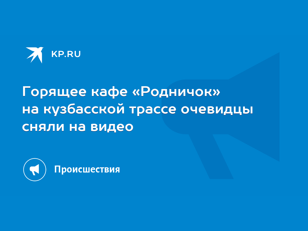 Горящее кафе «Родничок» на кузбасской трассе очевидцы сняли на видео - KP.RU