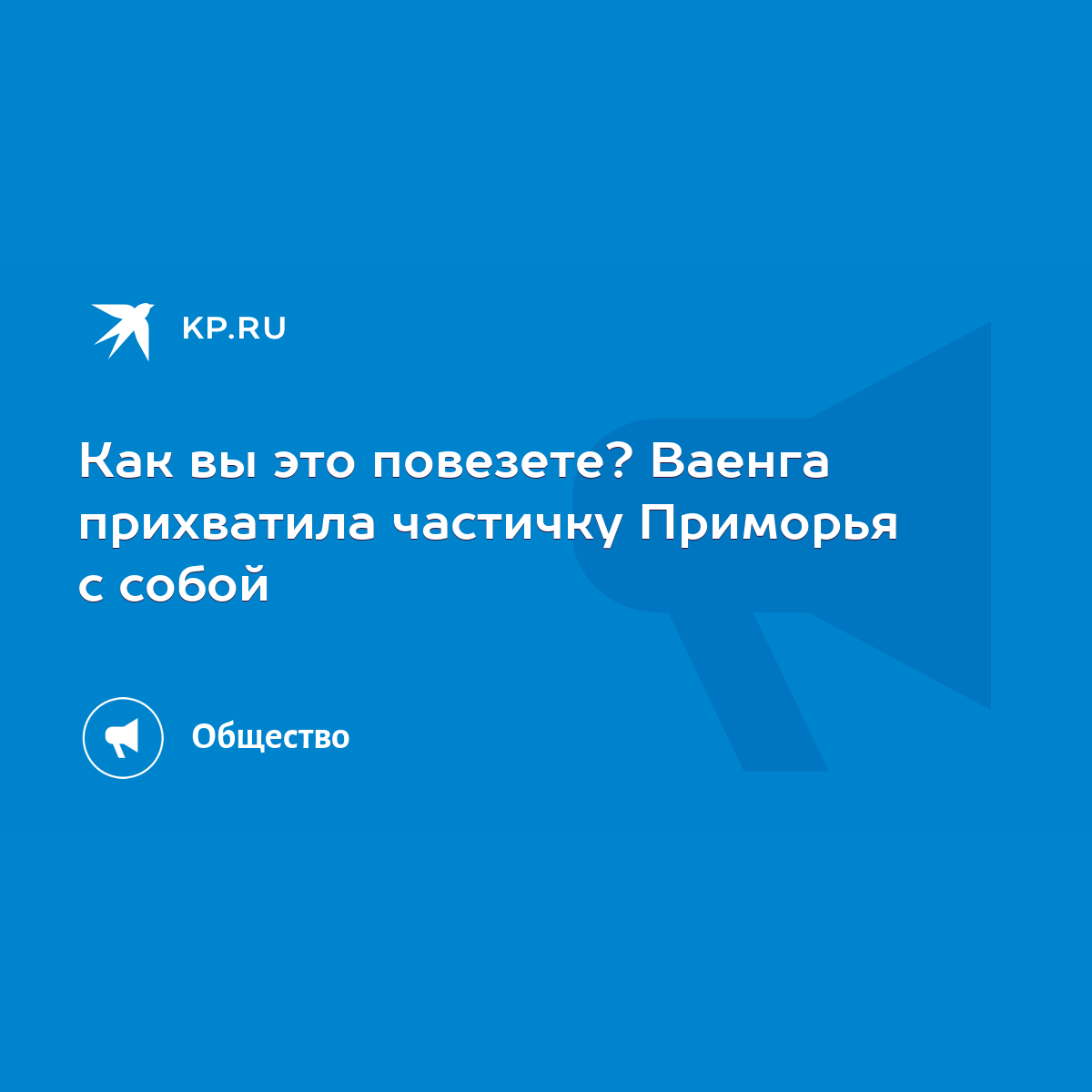 Как вы это повезете? Ваенга прихватила частичку Приморья с собой - KP.RU