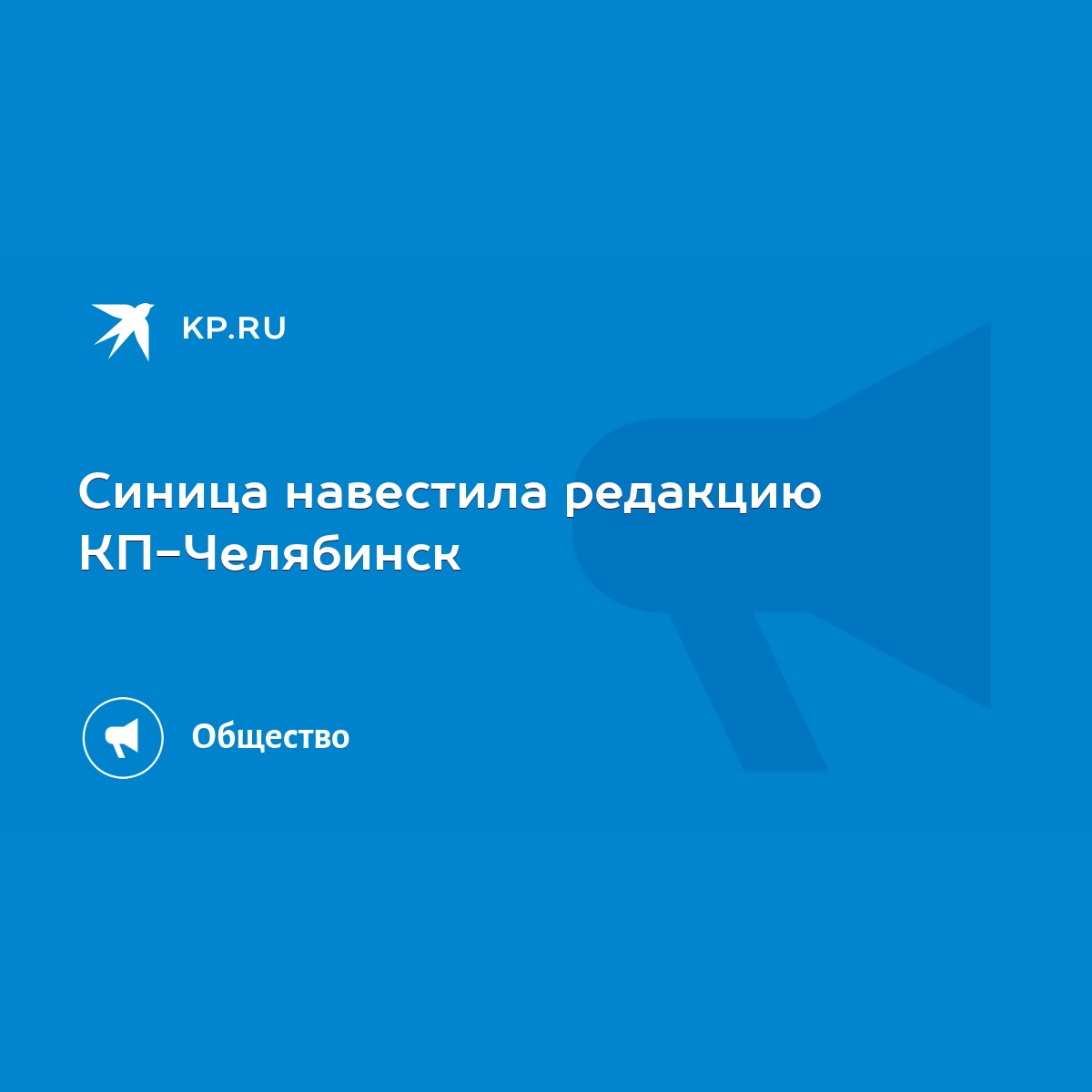 Синица навестила редакцию КП-Челябинск - KP.RU